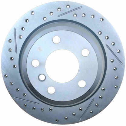 StopTech Select Sport Drilled And Slotted Brake Rotor; Front Right