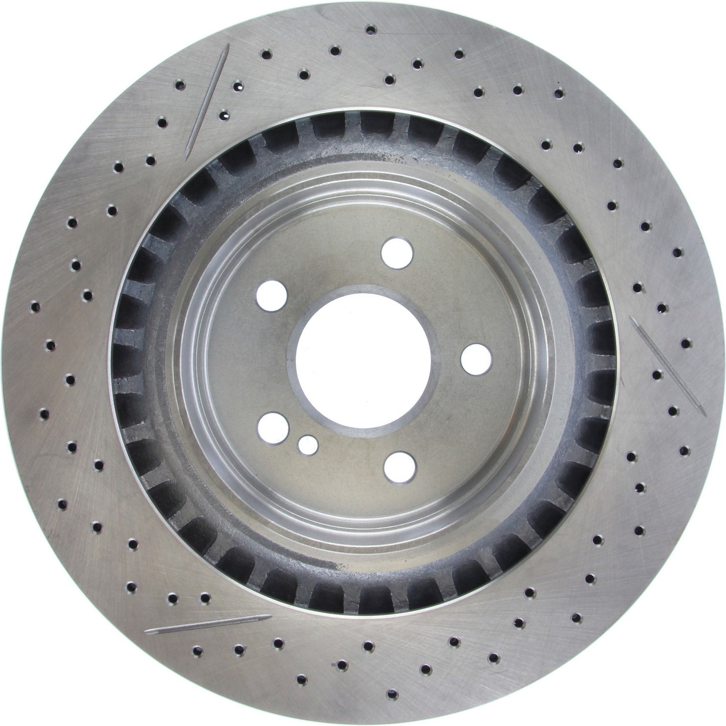 Centric Parts Disc Brake Rotor Standard Drilled and Slotted with G11 Metallurgy for 2008-2015 Mercedes-Benz C63 AMG 227.35119