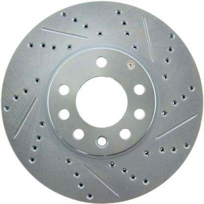 StopTech Select Sport Drilled And Slotted Brake Rotor; Front Left