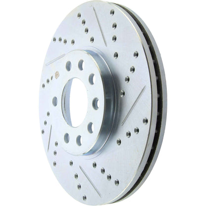 StopTech Select Sport Drilled And Slotted Brake Rotor; Front Left