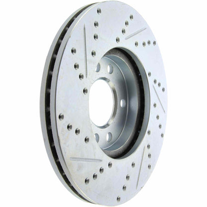 StopTech Select Sport Drilled And Slotted Brake Rotor; Front Left