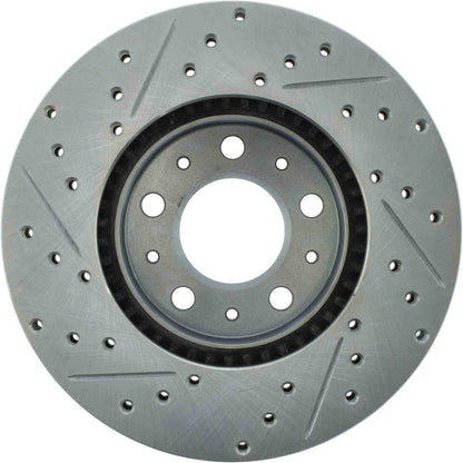StopTech Select Sport Drilled And Slotted Brake Rotor; Front Left