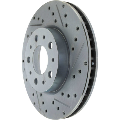 StopTech Select Sport Drilled And Slotted Brake Rotor; Front Left