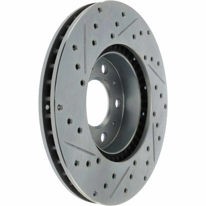 StopTech Select Sport Drilled And Slotted Brake Rotor; Front Left