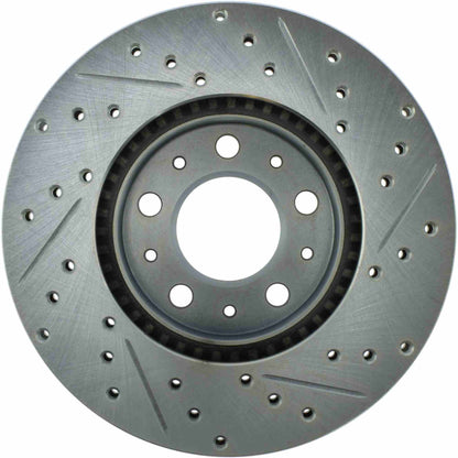 StopTech Select Sport Drilled And Slotted Brake Rotor; Front Right