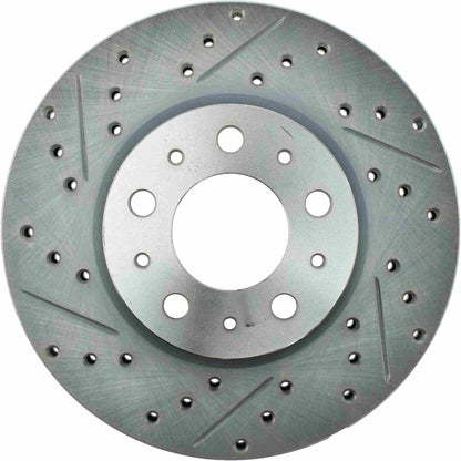 StopTech Select Sport Drilled And Slotted Brake Rotor; Front Right