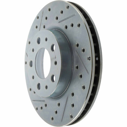 StopTech Select Sport Drilled And Slotted Brake Rotor; Front Right