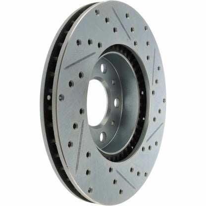 StopTech Select Sport Drilled And Slotted Brake Rotor; Front Right
