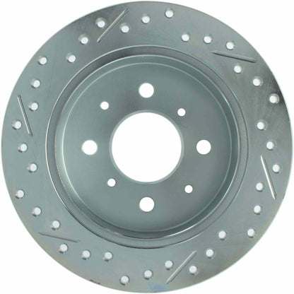 StopTech Select Sport 92-00 Honda Civic Drilled/Slotted Vented 1-Piece Rear Driver Side Brake Rotor 227.40017L