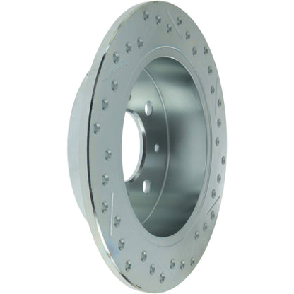 StopTech Select Sport 92-00 Honda Civic Drilled and Slotted 1-Piece Rear Passenger Side Brake Rotor 227.40017R
