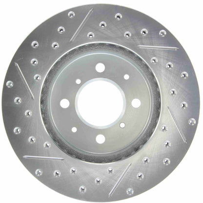 StopTech Select Sport Drilled And Slotted Brake Rotor; Front Left