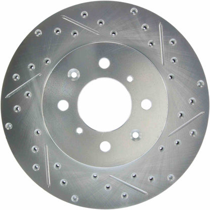 StopTech Select Sport Drilled And Slotted Brake Rotor; Front Left