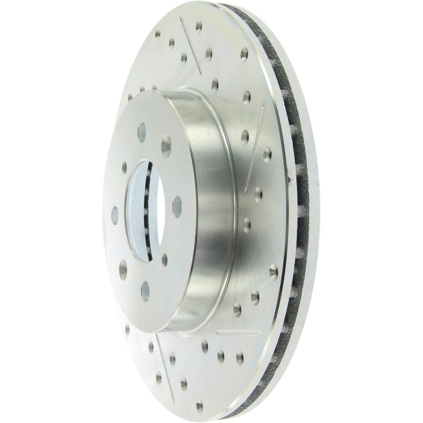 StopTech Select Sport Drilled And Slotted Brake Rotor; Front Left