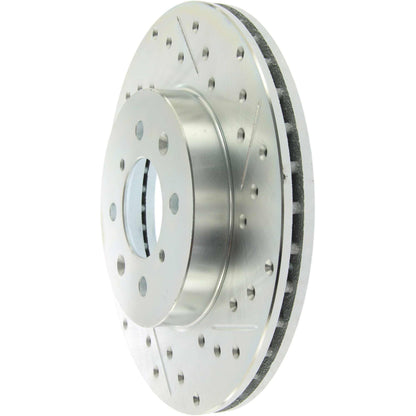 StopTech Select Sport Drilled And Slotted Brake Rotor; Front Left