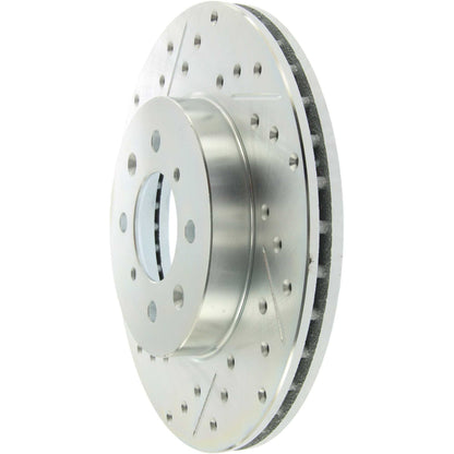 StopTech Select Sport Drilled And Slotted Brake Rotor; Front Right