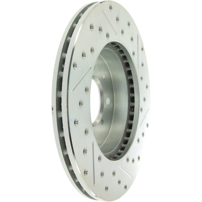 StopTech Select Sport Drilled And Slotted Brake Rotor; Front Right