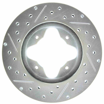 StopTech Select Sport Drilled And Slotted Brake Rotor; Front Left
