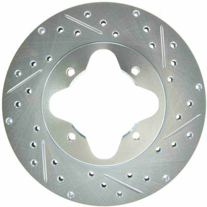 StopTech Select Sport Drilled And Slotted Brake Rotor; Front Left