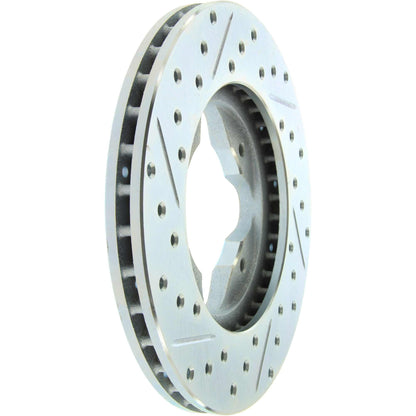 StopTech Select Sport Drilled And Slotted Brake Rotor; Front Left