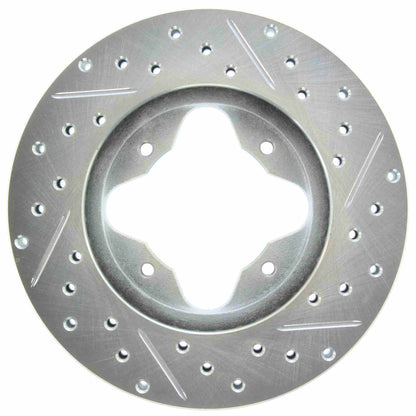 StopTech Select Sport Drilled And Slotted Brake Rotor; Front Right
