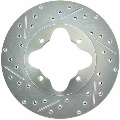 StopTech Select Sport Drilled And Slotted Brake Rotor; Front Right