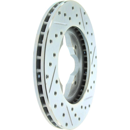 StopTech Select Sport Drilled And Slotted Brake Rotor; Front Right