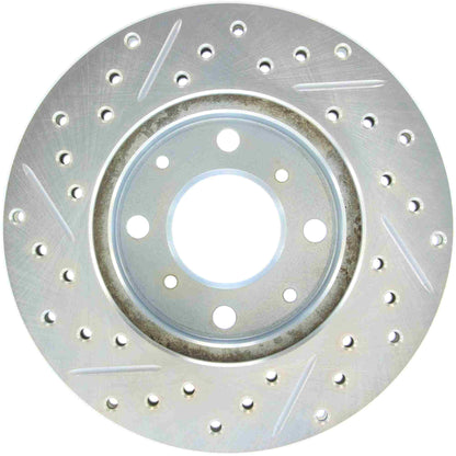 StopTech Select Sport Drilled And Slotted Brake Rotor; Front Left