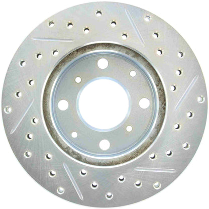 StopTech Select Sport Drilled And Slotted Brake Rotor; Front Right