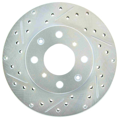 StopTech Select Sport Drilled And Slotted Brake Rotor; Front Right
