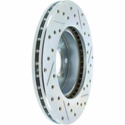 StopTech Select Sport Drilled And Slotted Brake Rotor; Front Right