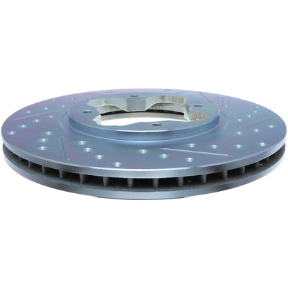 StopTech Select Sport Drilled And Slotted Brake Rotor; Front Left