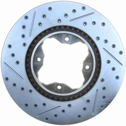 StopTech Select Sport Drilled And Slotted Brake Rotor; Front Left