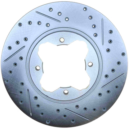 StopTech Select Sport Drilled And Slotted Brake Rotor; Front Left