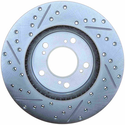 StopTech Select Sport Drilled And Slotted Brake Rotor; Front Left