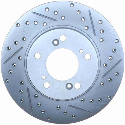 StopTech Select Sport Drilled And Slotted Brake Rotor; Front Left