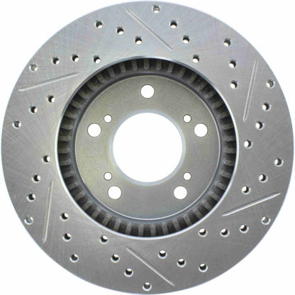 StopTech Select Sport Drilled And Slotted Brake Rotor; Front Right