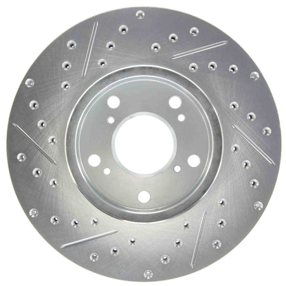 StopTech Select Sport Drilled And Slotted Brake Rotor; Front Left