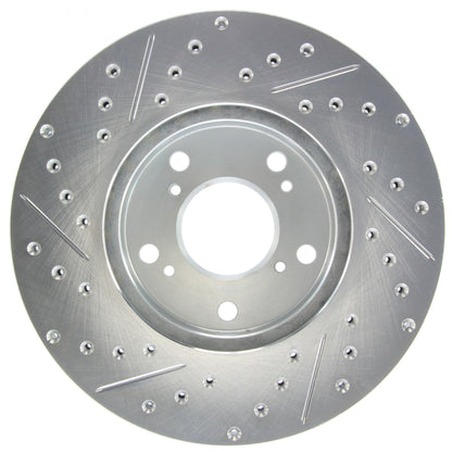 StopTech Select Sport Drilled And Slotted Brake Rotor; Front Left