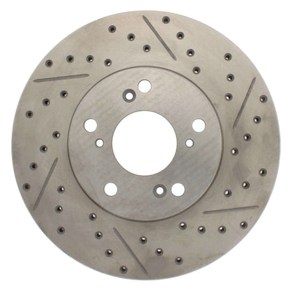 StopTech Select Sport Drilled And Slotted Brake Rotor; Front Left
