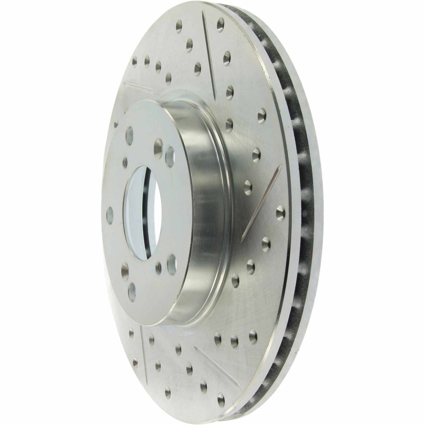 StopTech Select Sport Drilled And Slotted Brake Rotor; Front Left