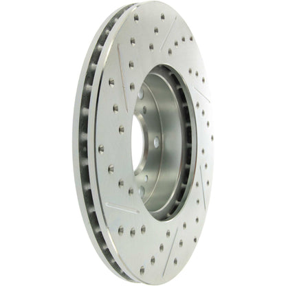 StopTech Select Sport Drilled And Slotted Brake Rotor; Front Left