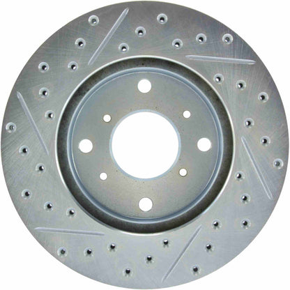StopTech Select Sport Drilled And Slotted Brake Rotor; Front Left