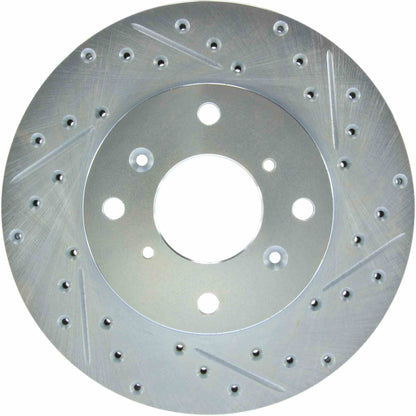 StopTech Select Sport Drilled And Slotted Brake Rotor; Front Left