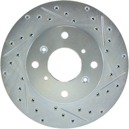 StopTech Select Sport Drilled And Slotted Brake Rotor; Front Left