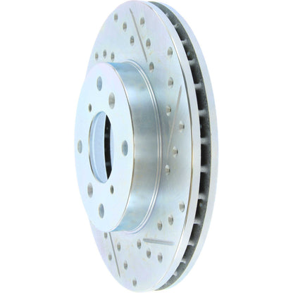 StopTech Select Sport Drilled And Slotted Brake Rotor; Front Left