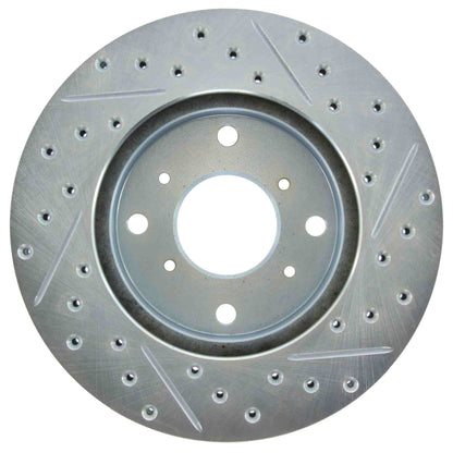 StopTech Select Sport Drilled And Slotted Brake Rotor; Front Right