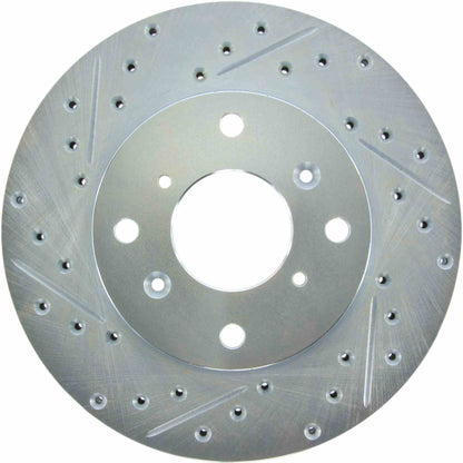 StopTech Select Sport Drilled And Slotted Brake Rotor; Front Right