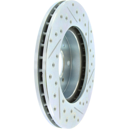 StopTech Select Sport Drilled And Slotted Brake Rotor; Front Right