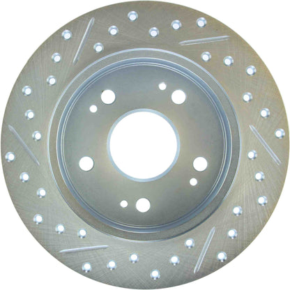StopTech Select Sport 06-15 Honda Civic Si Slotted and Drilled Right Left Rotor 227.40040L