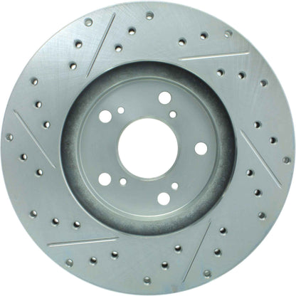 StopTech Select Sport Drilled And Slotted Brake Rotor; Front Left